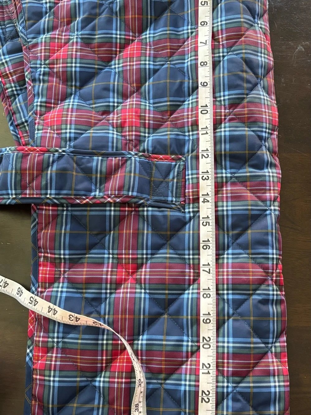 St. John’s Bark Quilted Plaid Dog Coat Jacket - Red & Navy XXL